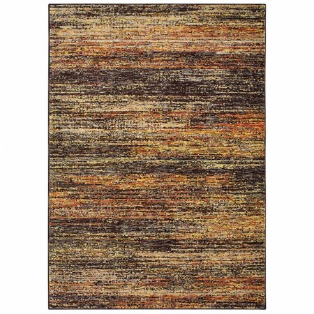 Palacedesigns 5 x 8 ft. 39.604 in. Abstract Area Rug - Gold & Slate PA3661208
